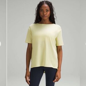 Lululemon Back in Action Short-Sleeve Shirt- Finch Yellow